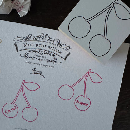 Cerise (Cherry) Wooden Stamp・Mon petit artiste