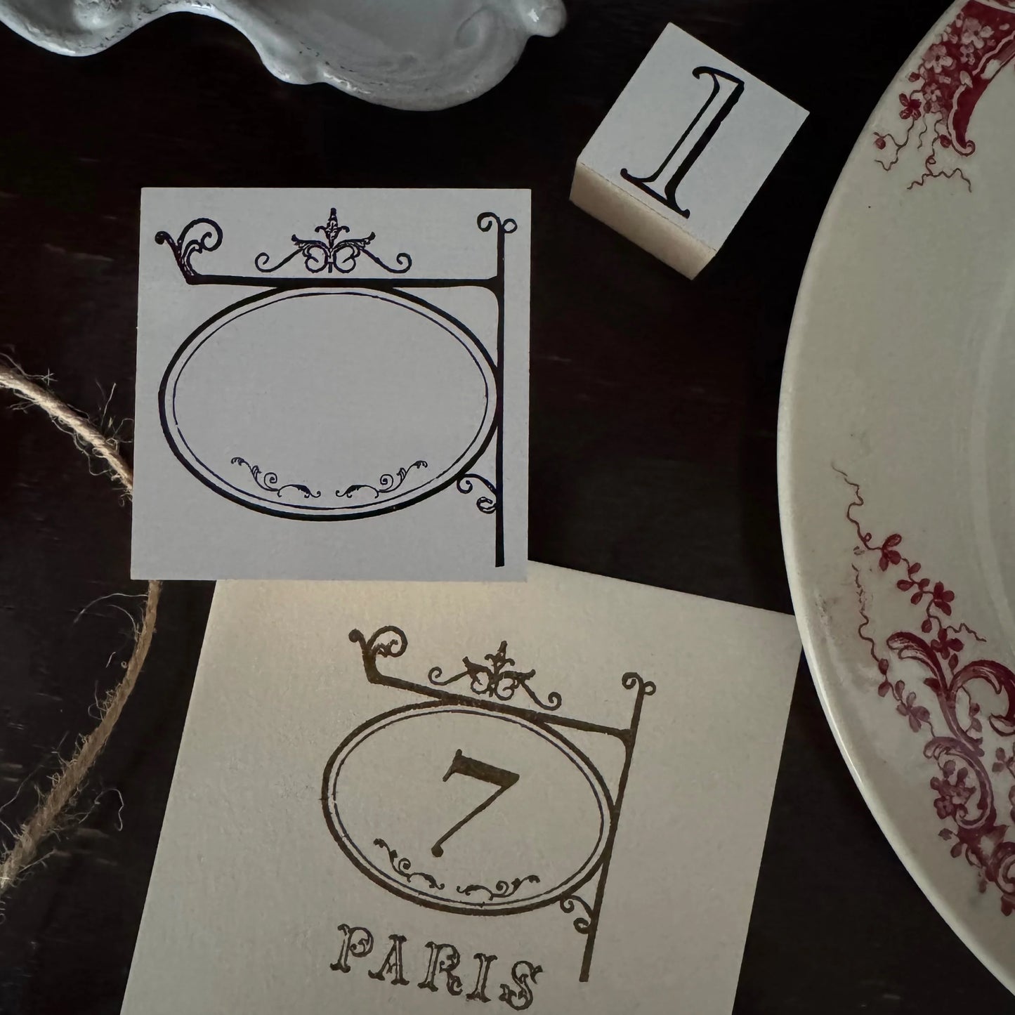Parisian Signage Frame Wooden Stamp・Mon petit artiste