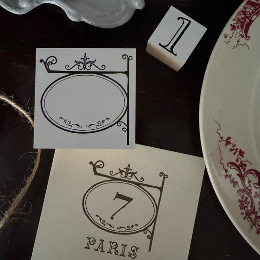 Parisian Signage Frame Wooden Stamp・Mon petit artiste