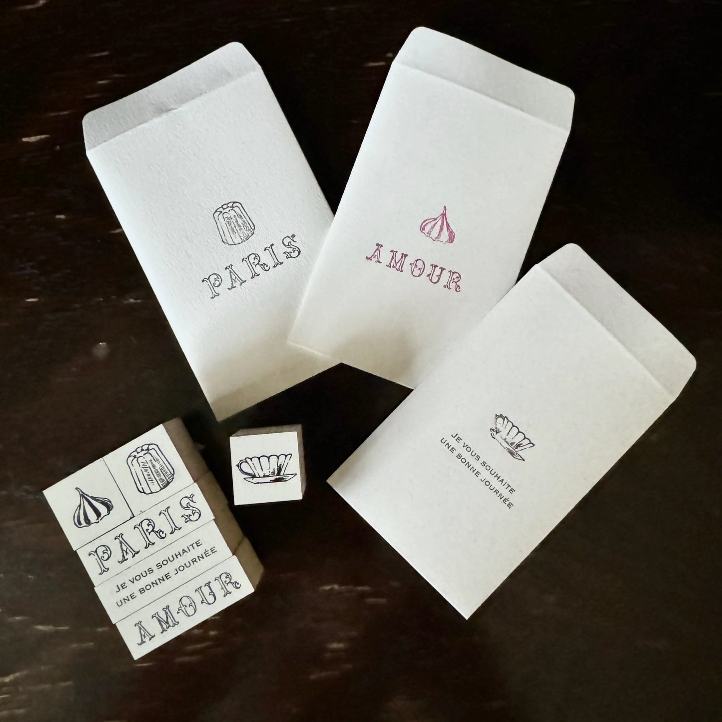Petit Parisian Pastry Shop Wooden Stamps・Mon petit artiste