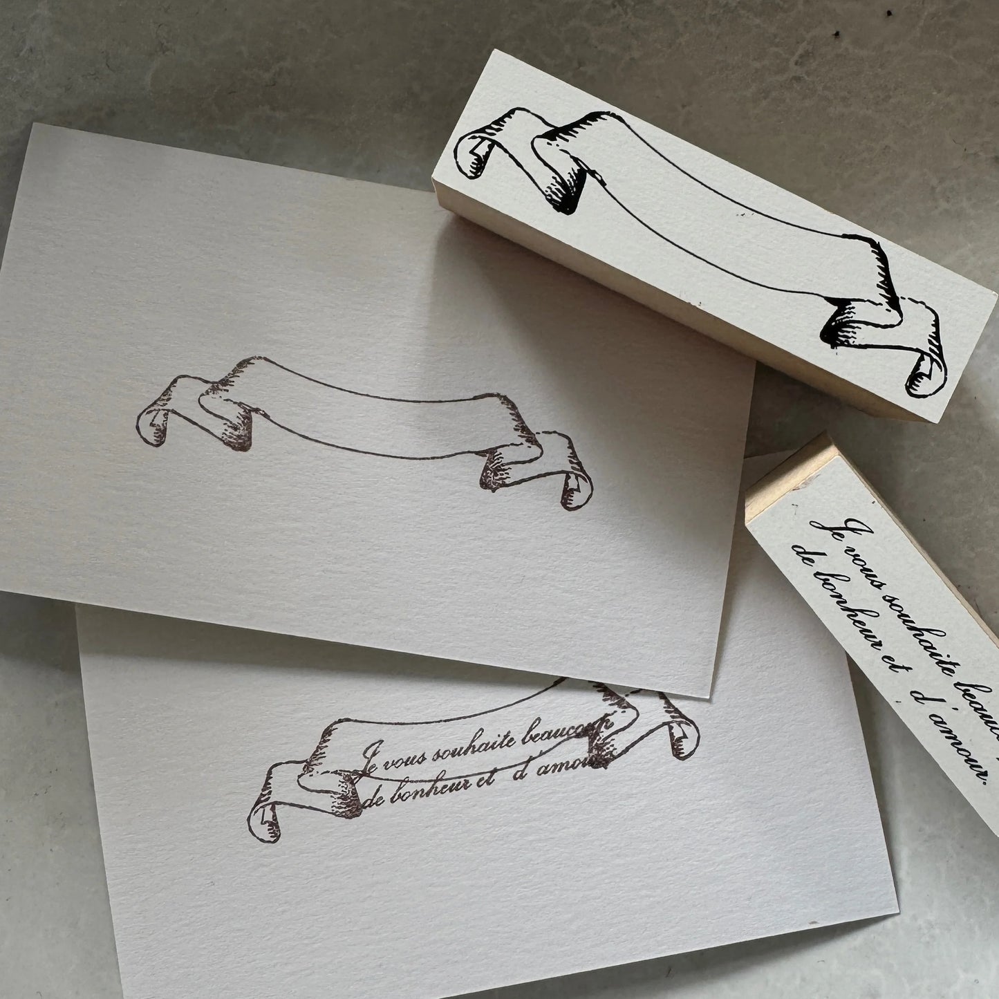 Classic Banner Frame Wooden Stamp・Mon petit artiste
