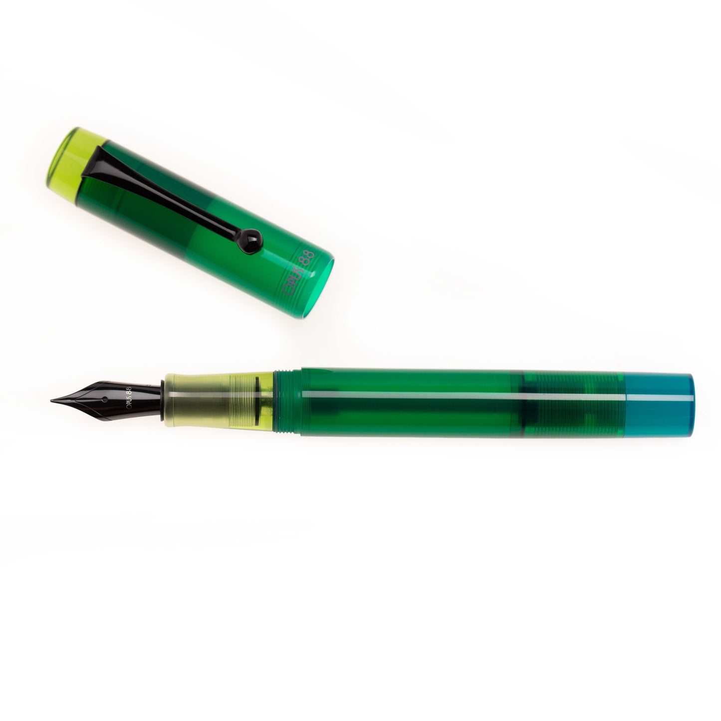 OPUS 88 Green Demonstrator with Black Nib《Broad》