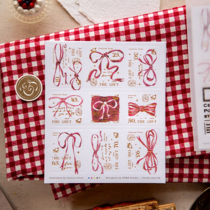 Ribbon Bow Stamp Sticker Sheet · OURS Studio