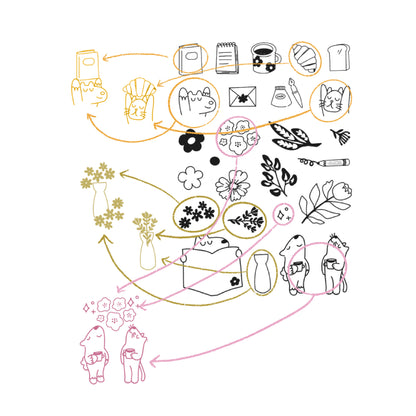 Vincent's Plants & Coffee Clear Stamps · Paper Plant Co x Sakuralala