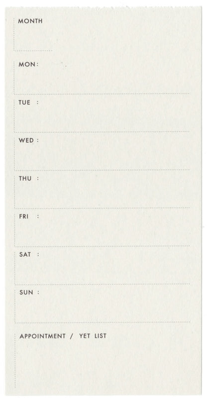 Weekly Note Pad · Classiky