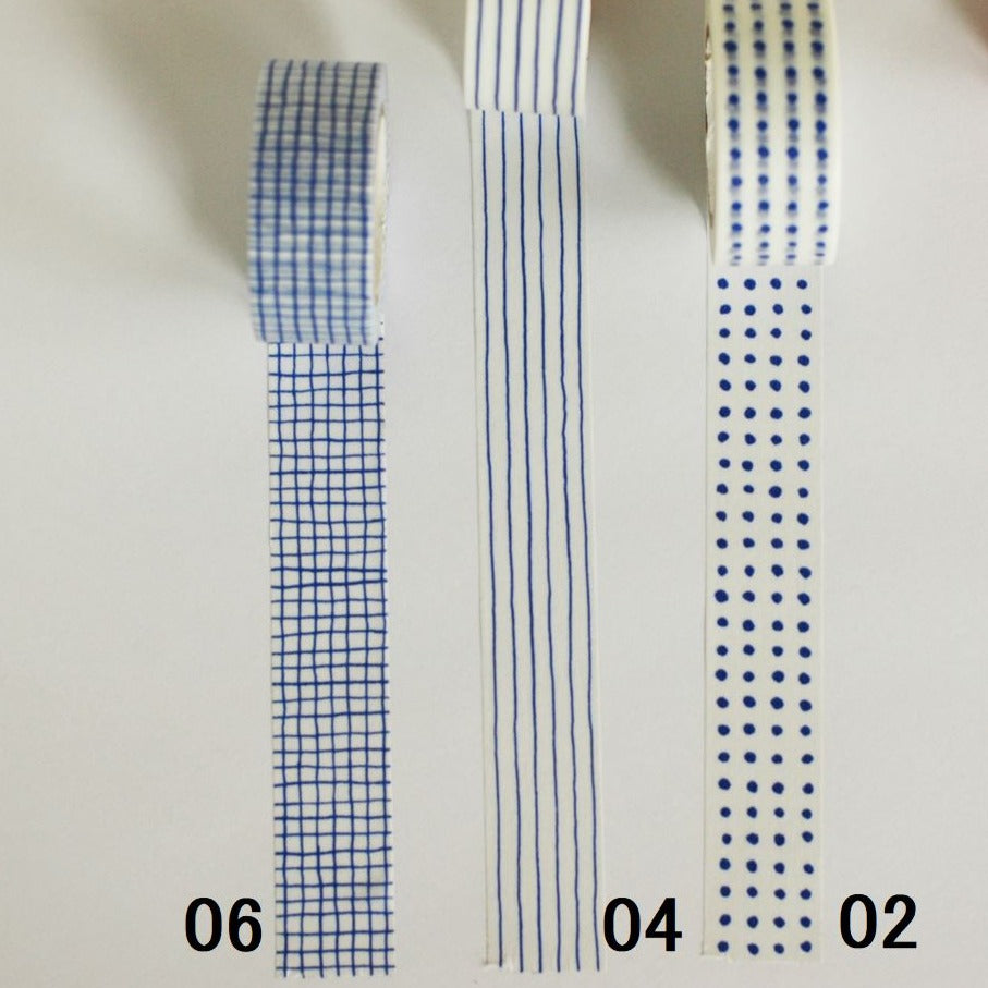 mitsou Blue Check Masking Tape · Classiky