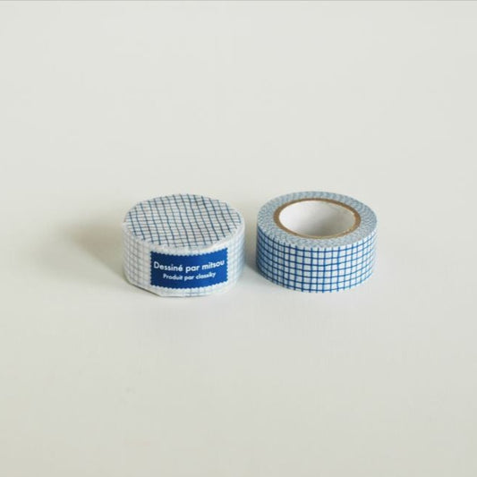 mitsou Blue Check Masking Tape · Classiky