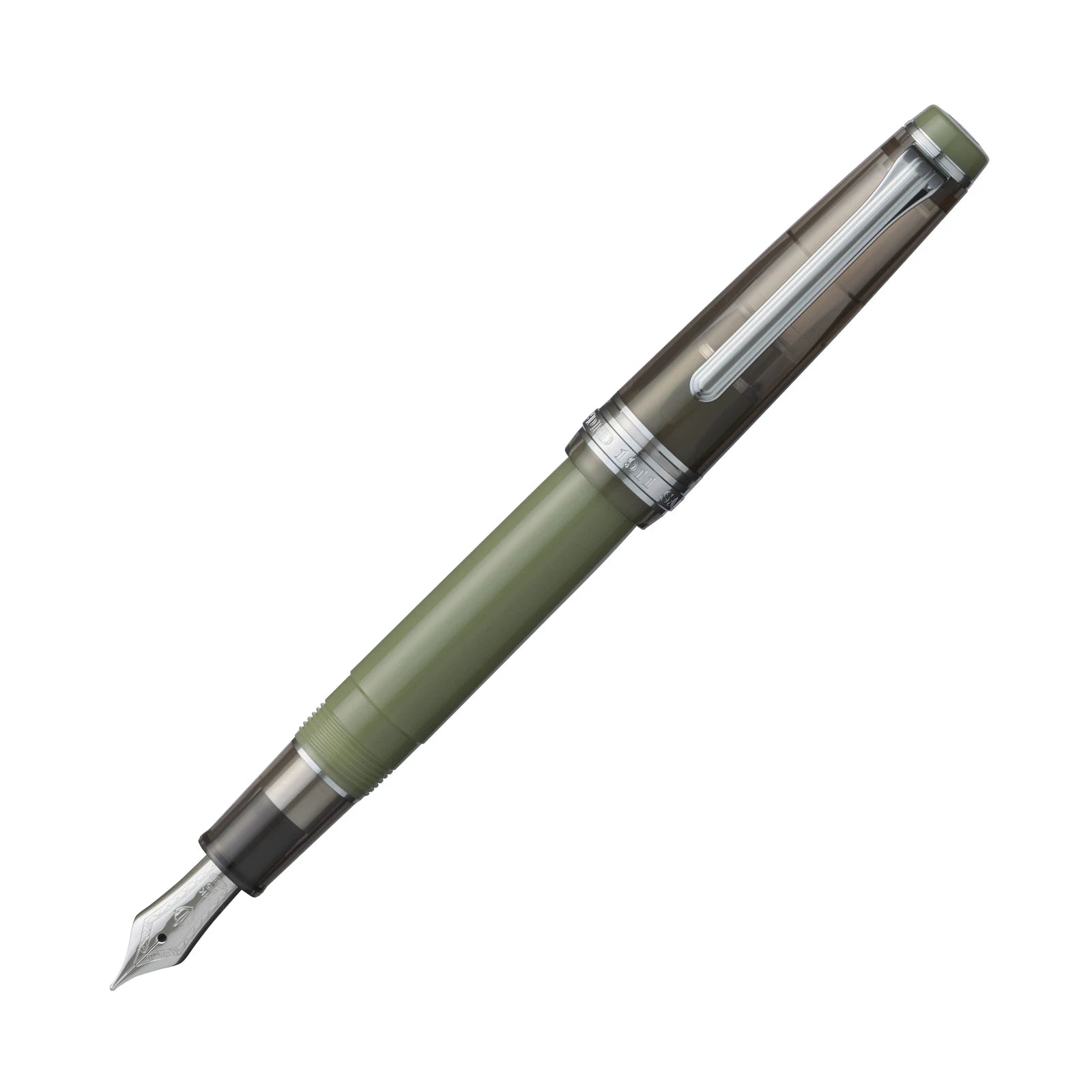 Sailor Silver Green Brown  Fountain Pen Chestnut Kuri Manyo
