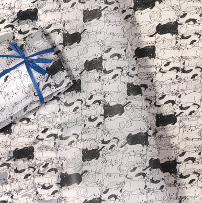 Messy Cat Tracing Wrapping Paper · Regaro Papiro