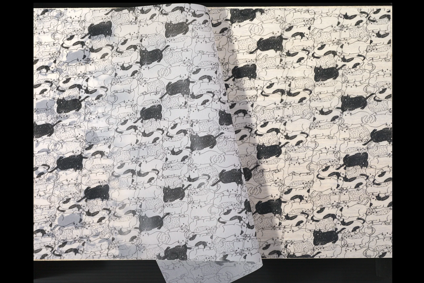Messy Cat Tracing Wrapping Paper · Regaro Papiro