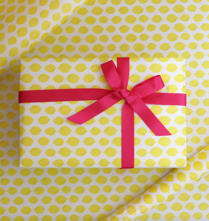 Lemon Pattern Wrapping Paper · Regaro Papiro