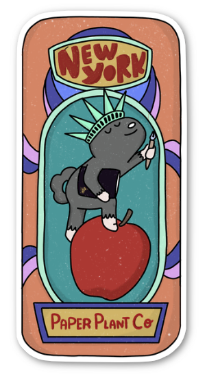 Vincent in New York City Sticker · Paper Plant Co