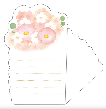Fluffy Sakura Bouquet Letter Paper · Furukawashiko