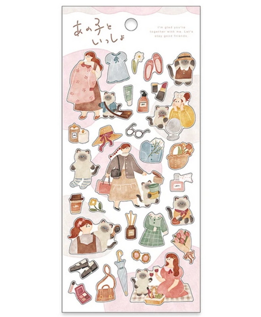 With A Cat That Child Series Sticker Sheet · Mind Wave