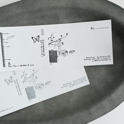 Nostalgy Black Letterpress Memo Pad · Yohaku