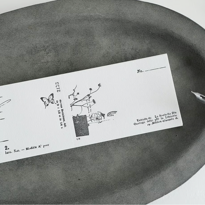Nostalgy Black Letterpress Memo Pad · Yohaku