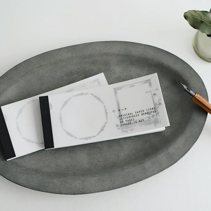 Collection Black Letterpress Memo Pad · Yohaku