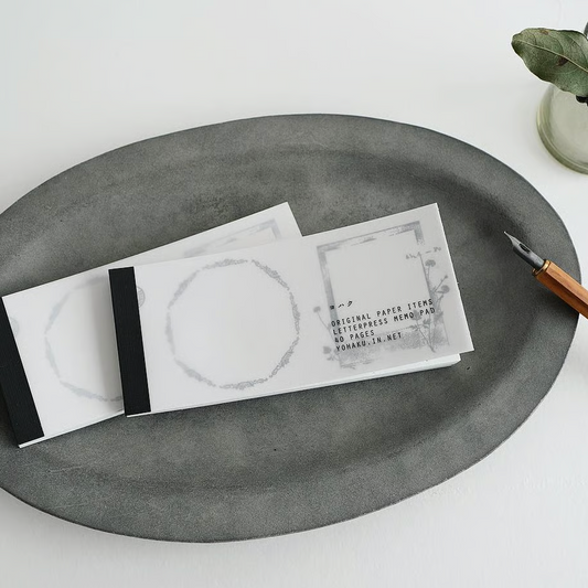 Collection Black Letterpress Memo Pad · Yohaku