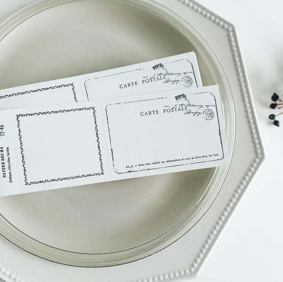 Carte Postal Black Letterpress Memo Pad · Yohaku