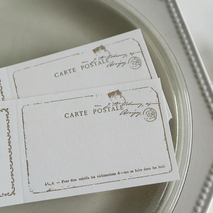Carte Postal Bronze Letterpress Memo Pad · Yohaku