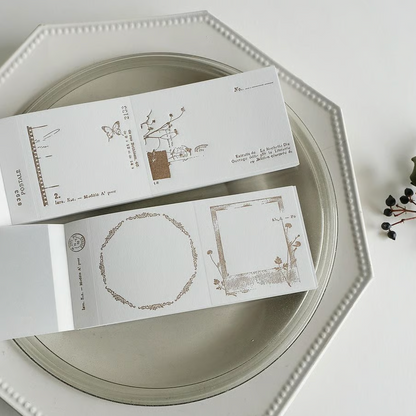 Nostalgy Bronze Letterpress Memo Pad · Yohaku