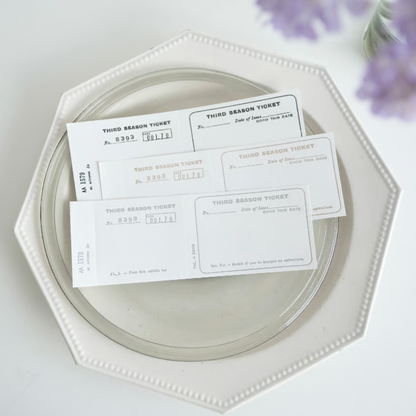Ticket Grey Letterpress Memo Pad · Yohaku