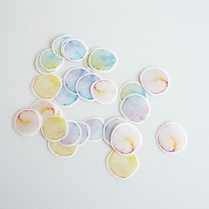 Watercolor Waltz Flake Stickers · Yohaku