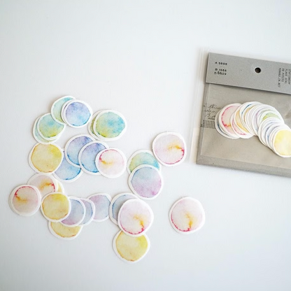 Watercolor Waltz Flake Stickers · Yohaku