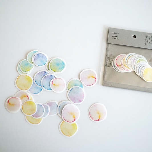 Watercolor Waltz Flake Stickers · Yohaku