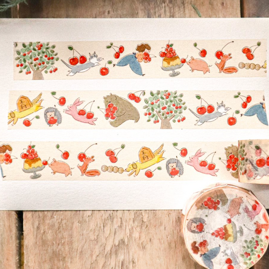 Yamagata Cherry Picking Washi Tape・Keibunsha & meriBUN