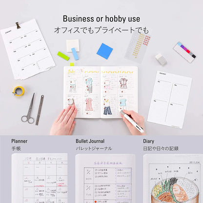 Stalogy 365 Days Grid Notebook B6 Blue Bungu Vincent