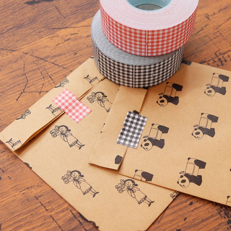 Black Gingham  Sealing Sticker Roll · 36Sublo