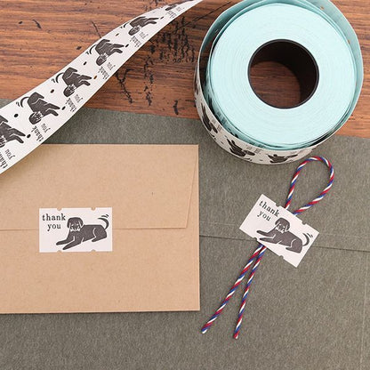 Dog 'Thank You'  Sealing Sticker Roll · 36Sublo