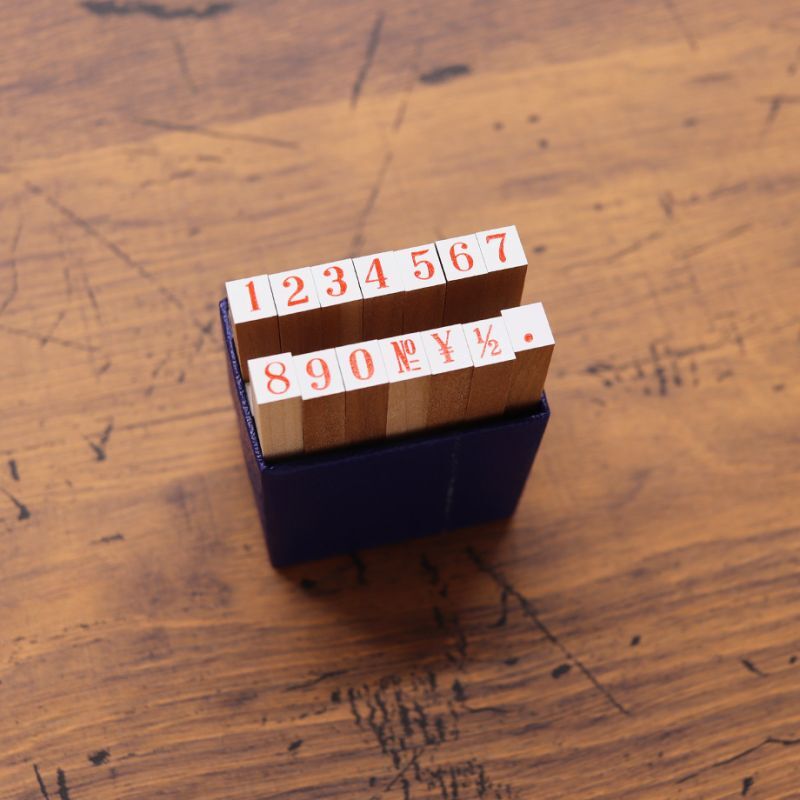 No.3 Western Number Rubber Stamp Set · 36 Sublo