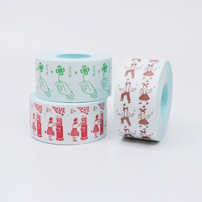 Rakui Hana 'Post and Girl'  Sealing Sticker Roll · 36Sublo