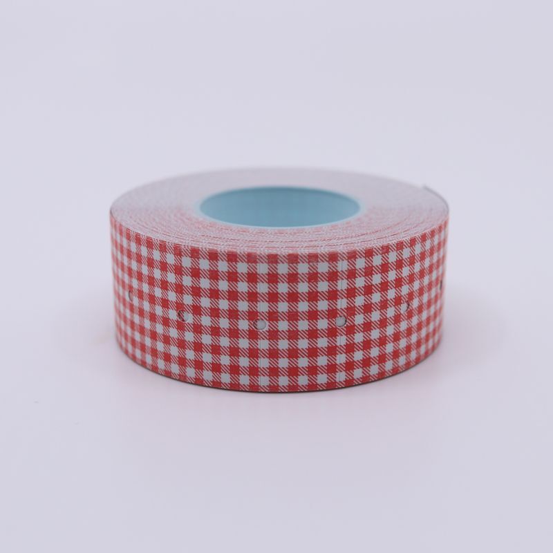 Red Gingham Sealing Sticker Roll · 36Sublo