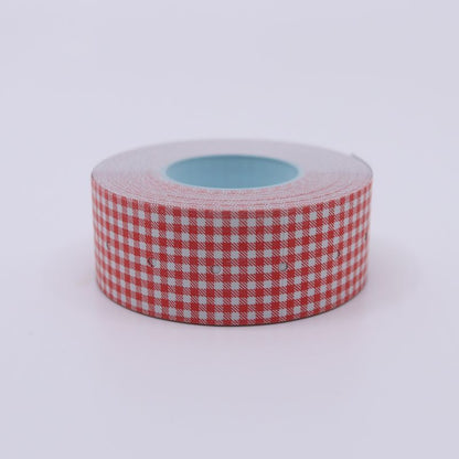 Red Gingham Sealing Sticker Roll · 36Sublo