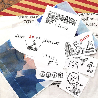 No.3 Western Number Rubber Stamp Set · 36 Sublo