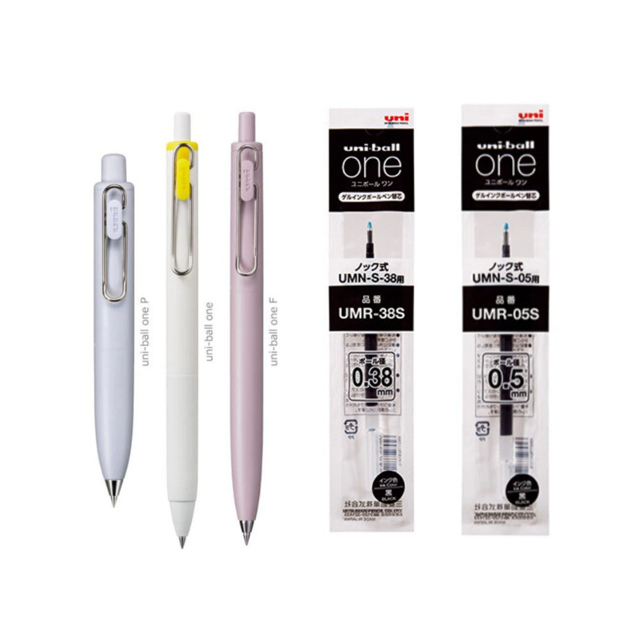 uni One Refill Black 0.38mm