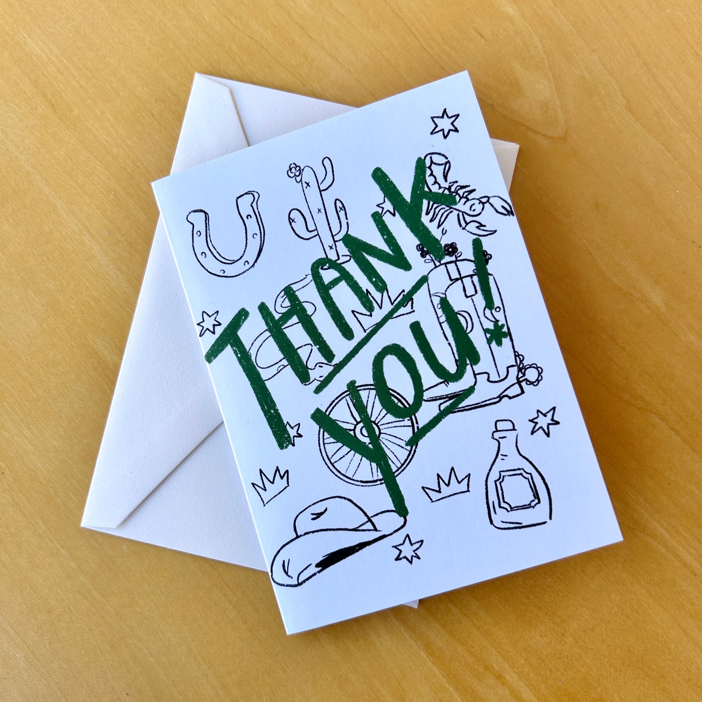 Western Thank You Mini Card 《Set of 6》 · Paper Plant Co