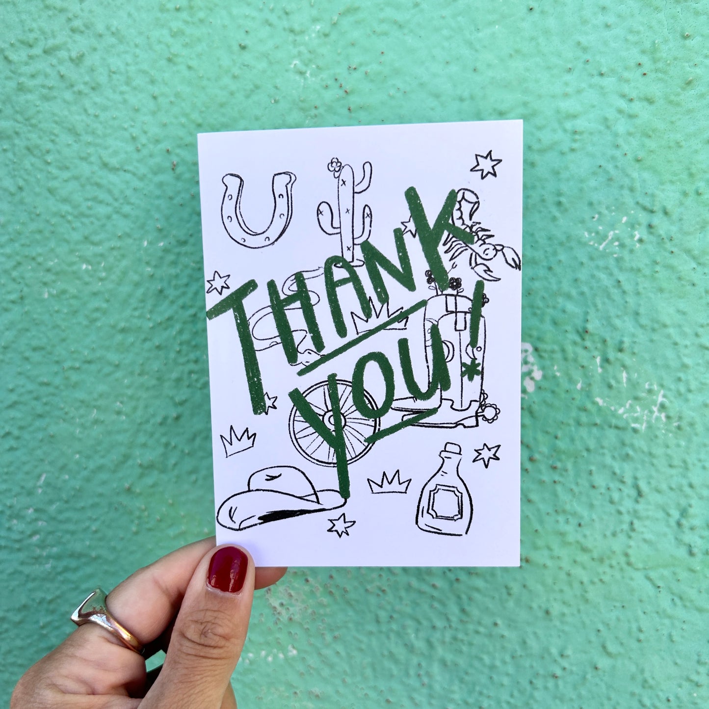 Western Thank You Mini Card 《Set of 6》 · Paper Plant Co