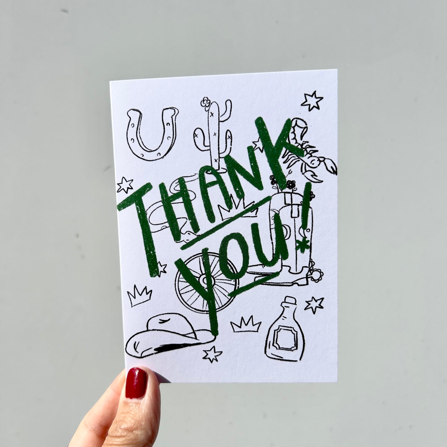 Western Thank You Mini Card 《Set of 6》 · Paper Plant Co