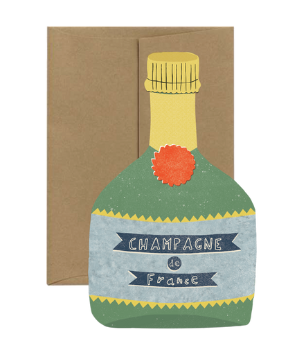 Champagne Die Cut Card · Isatopia