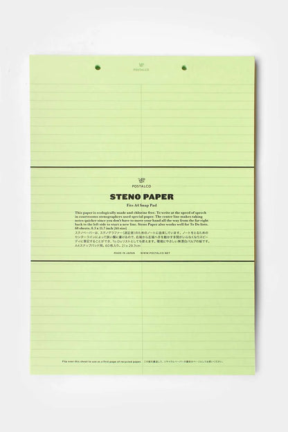 Steno Paper Refill for A4 Snap Pad・PostalCo