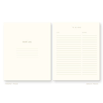 Deep Blue Cover Bookmarked Book Reading Log · Ruff House Print Shop