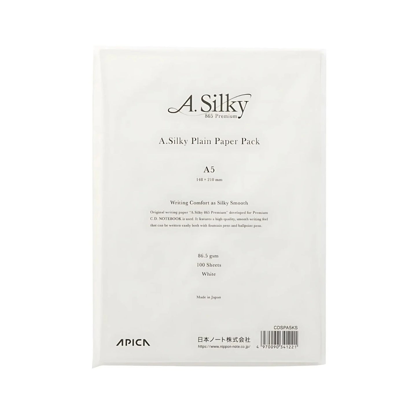 A. Silky Premium Plain A5 Paper Pack · Apica
