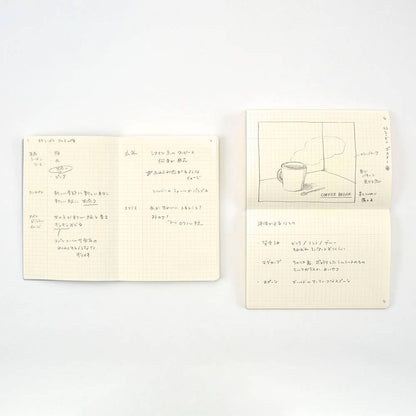 Isshoni. NoteBook Number A5 Grid : Black・Daigo