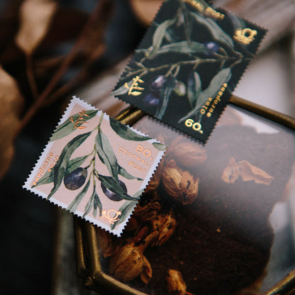 Olive Branches Stamp Sticker Sheet · OURS Studio
