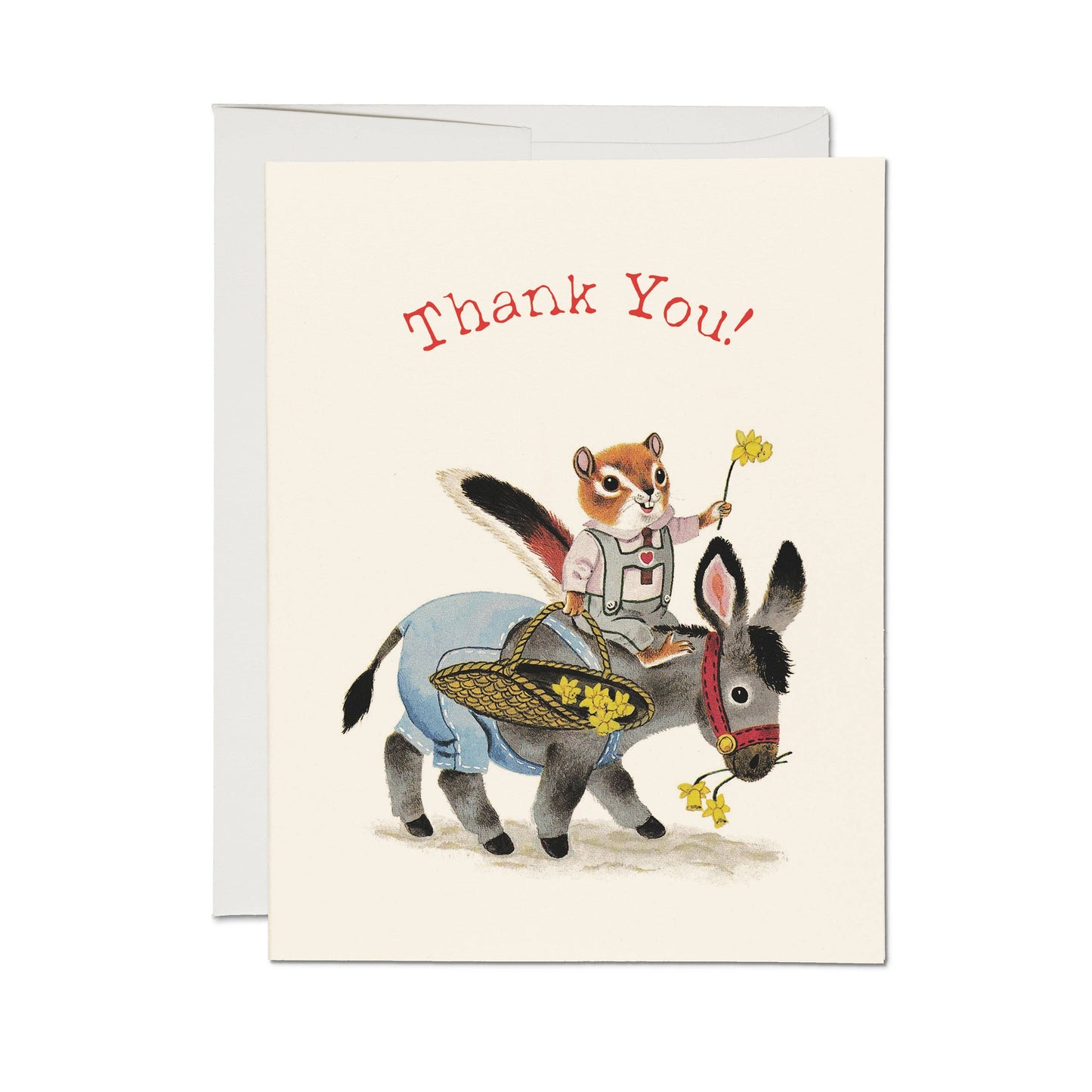 Richard Scarry Chipmunk and Donkey Thank You Card · Red Cap Cards