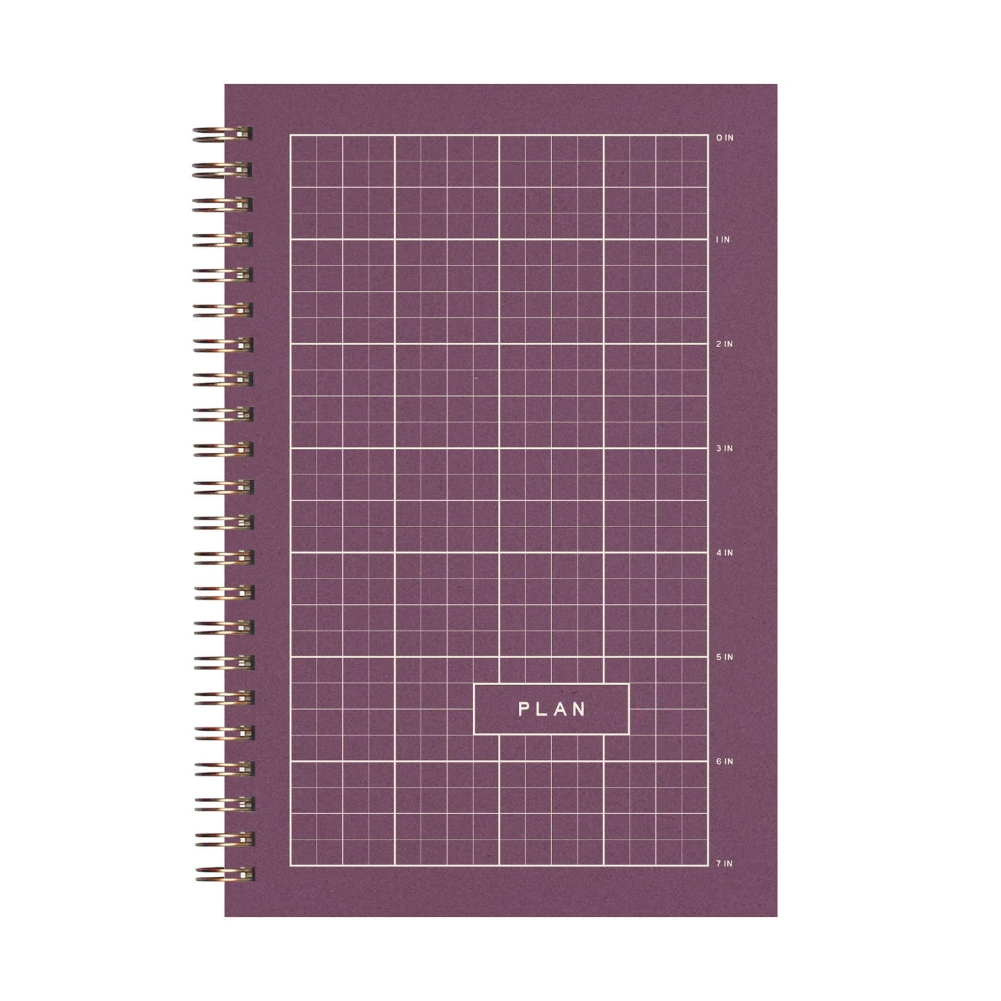 French Vanilla & Dark Green Ruler Grid Undated Weekly Planner · Ruff House Print Shop
